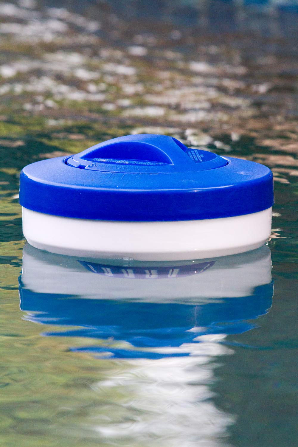 32155 Floating Swimming Pool Chlorine and Bromine Dispenser, Large, Blue
