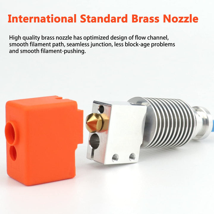 Yunbotong Upgraded All Metal V6 J-Head 12V Bowden Extruder Hotend with Brass Nozzle + 3 Cooling Fans(3010),Replacement Parts Hot End Kit for All 1.75mm E3D V6 Makerbot 3D Printer (12V Volcano)