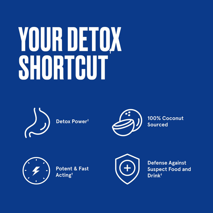 Coconut Charcoal Detox and Gas Relief Capsules, 90 Count, Sourced from 100% Coconut Shells