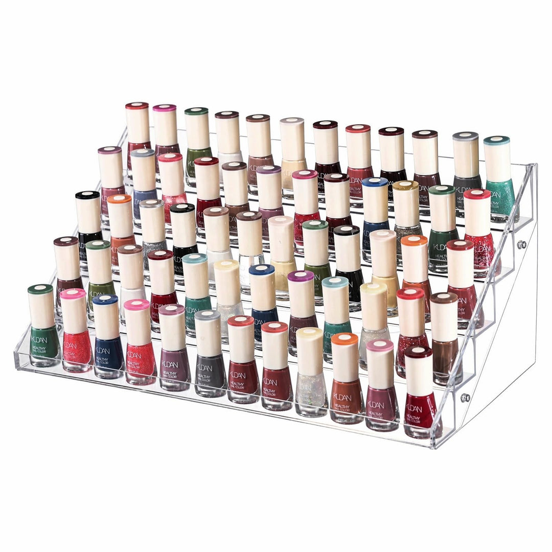 48 Bottles of 6 Layers Clear Nail Polish Rack,Nail Polish Storage Organizers And Storage Box,Clear Paint Bottles Holder And Essential Oil Organizer,Pack of 1