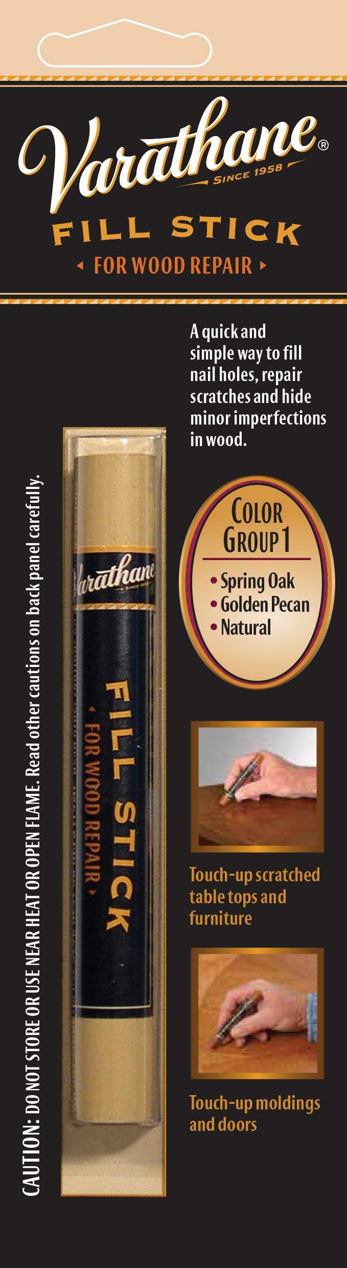 215362 Varathane Fill Stick For Natural, Golden Pecan, Spring Oak