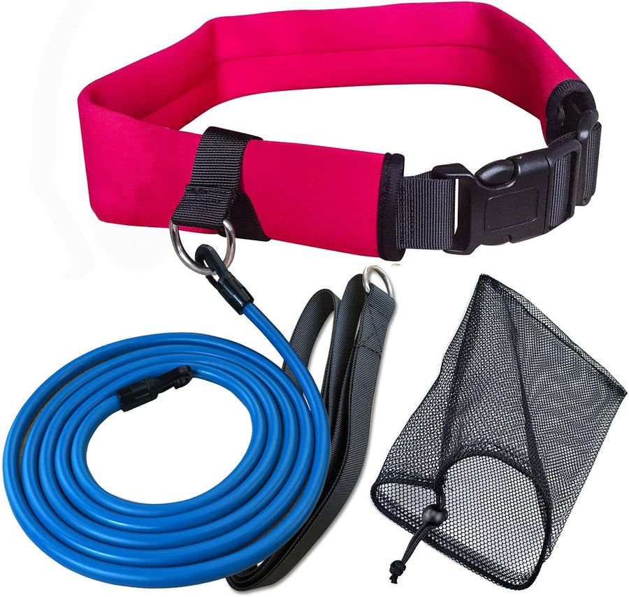 Swim Tether Stationary Swimming,Swim Resistance Belt, Swim Bungee Training Belt, Pool Swim Trainer Belt Harness,Great for Swim Training & Exercise