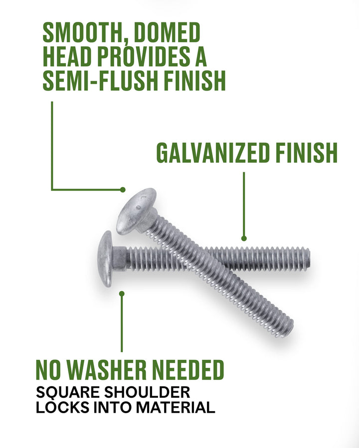 The Group 812627 Hot Dipped Galvanized Carriage Bolt, 1/2-Inch x 7-Inch, 25-Pack