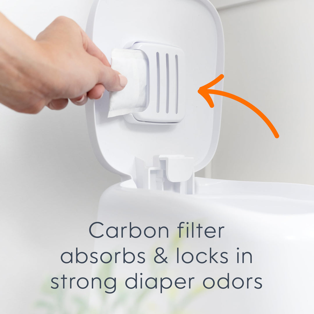 Registry Gift Set | Includes Complete Diaper Pail, 8 Refill Bags, 1 Carbon Filter | Perfect Starter Kit