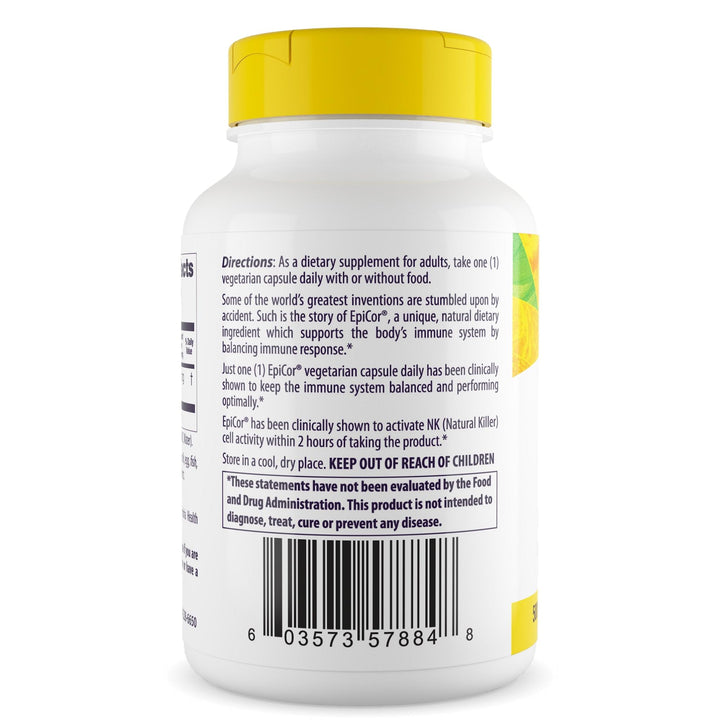 EpiCor 500 mg (Immune Support, Non-GMO, Gluten Free), 30 Veggie Capsules
