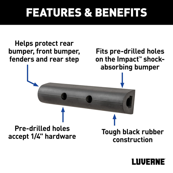 2090615-3 10-Inch Universal Rubber Bumper Guard Protector Strips Loading Dock Rear Fender Pad Bump Stop, 3-Pack