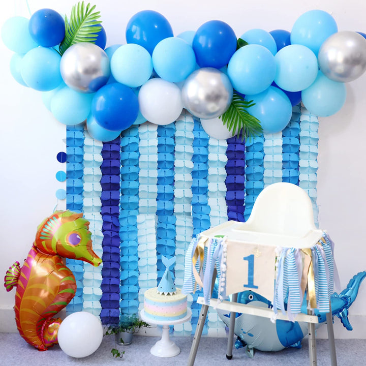 6pcs Four-Leaf Clover Garland Party Streamers Tissue Paper Hanging Flower Garland for Party Decoration