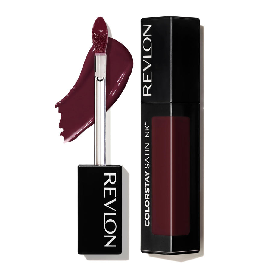 ColorStay Satin Ink Crown Jewels Liquid Lipstick, Longlasting & Waterproof Lipcolor, Moisturizing Creamy Formula Infused with Black Currant Seed Oil, 035 Reigning Red, 0.17 fl oz.