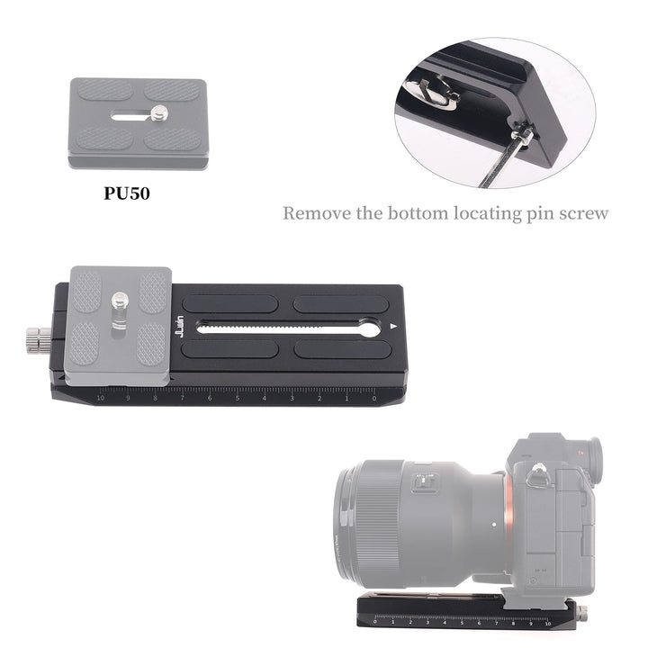 Lower Quick Release Baseplate QR Plate for DJI Ronin RS2 RSC2 RS3 Pro Gimbal Stabilizer Arca-Swiss Standard Camera Tripod Ballhead (Lower Version)