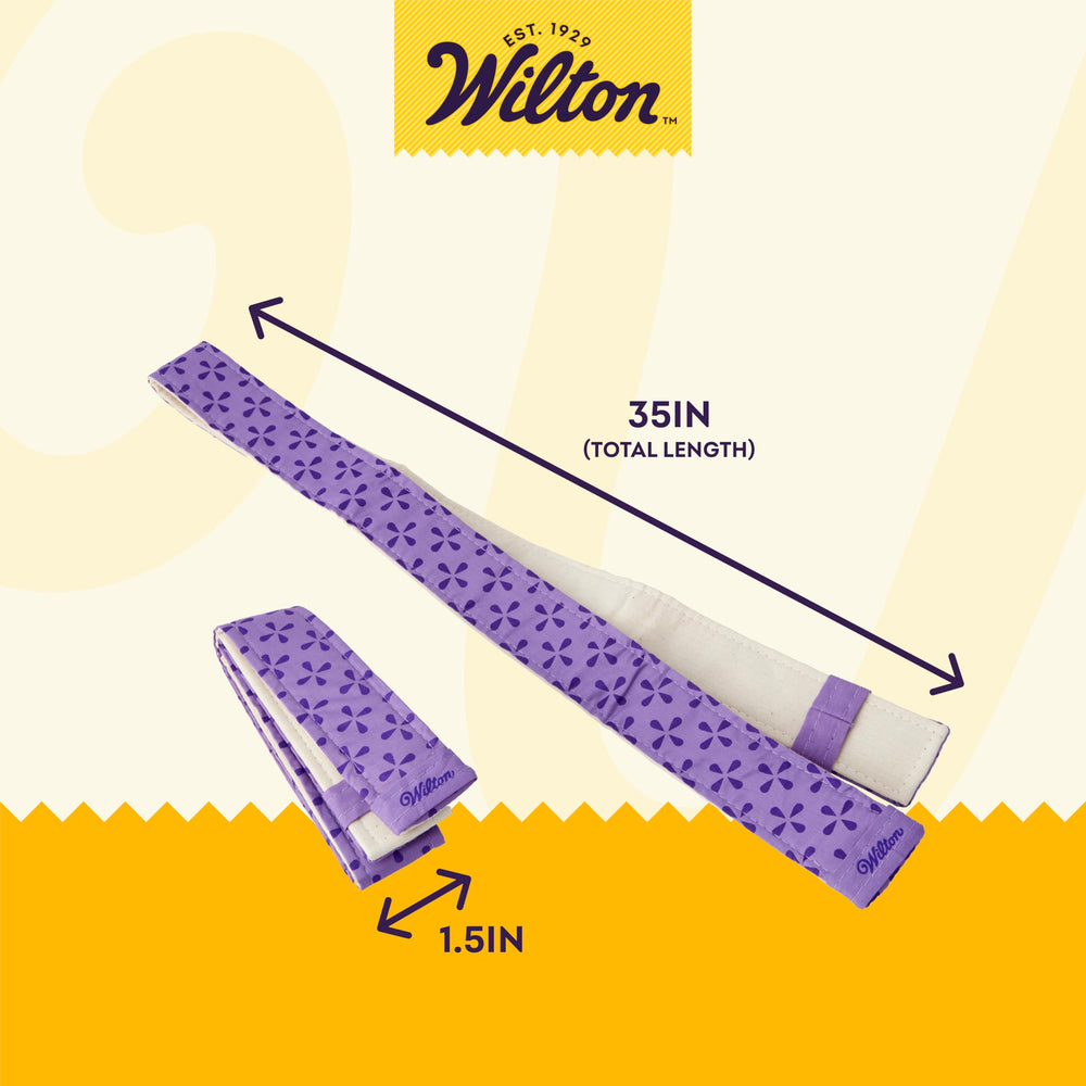 Bake-Even Cake Strips for Evenly Baked Cakes, 2-Piece Set, Purple, Fabric