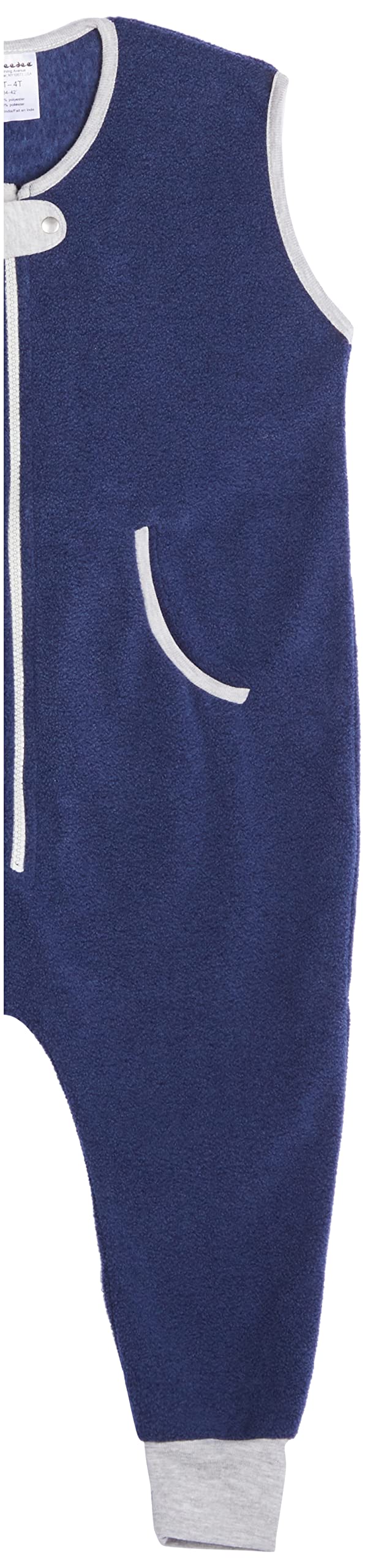 Fleece Sack with Feet, Sleep Kicker, Toddler Wearable Blanket Sleeper, Navy, 2-4T (Pack of 1)
