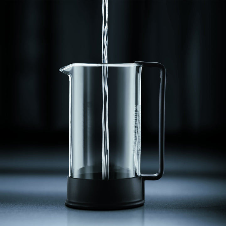 34 oz Brazil French Press Coffee Maker, High-Heat Borosilicate Glass, Black - Made in Portugal