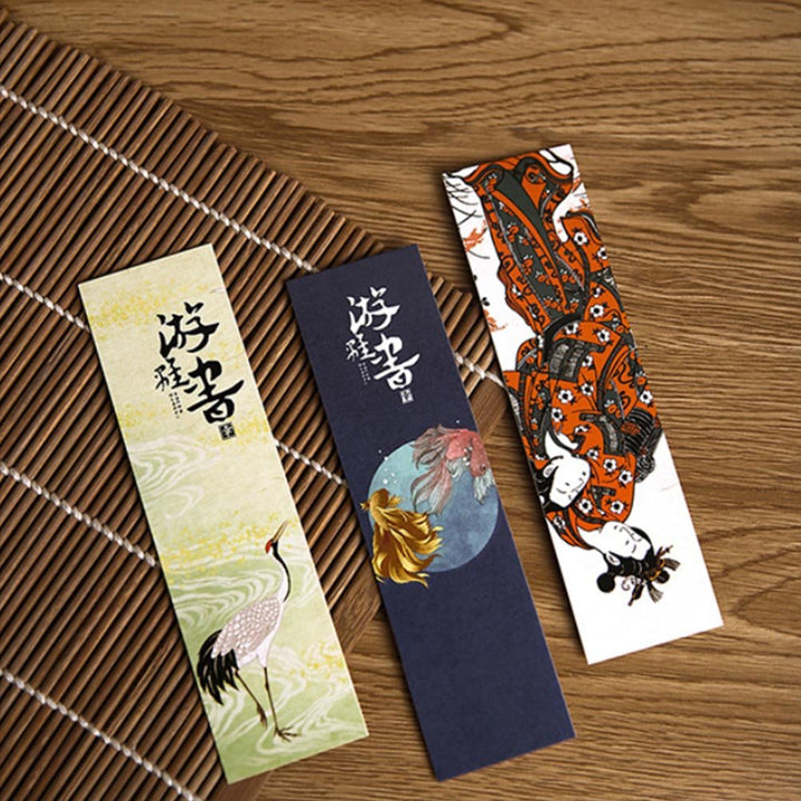 Colorful Japanese Style Paper Bookmark for Women Men Girls Boys Kids Teens