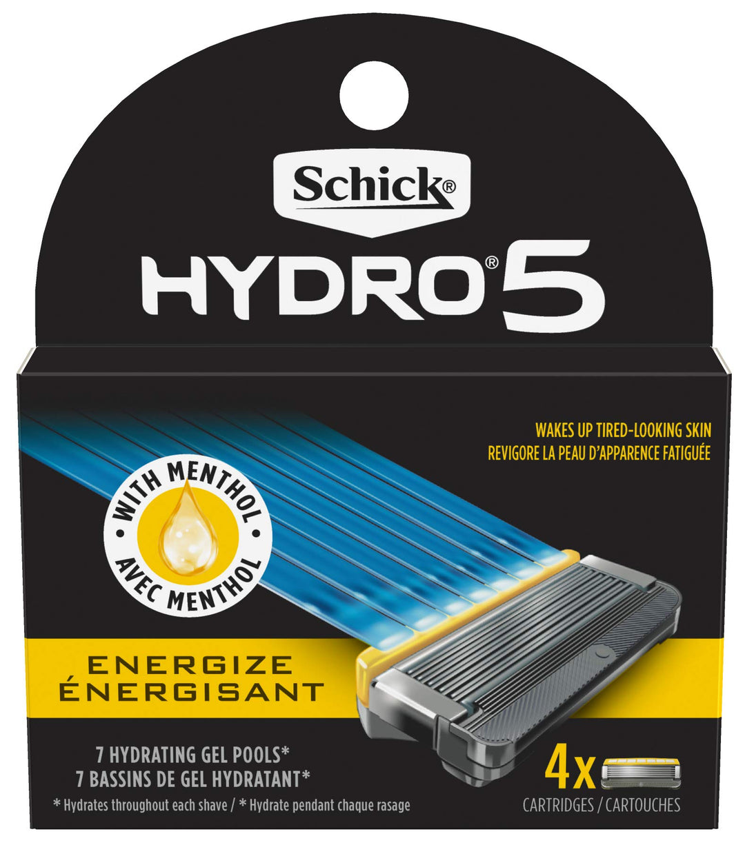 Hydro 5 Sense Energize Razor Refills for Men, Pack of 4
