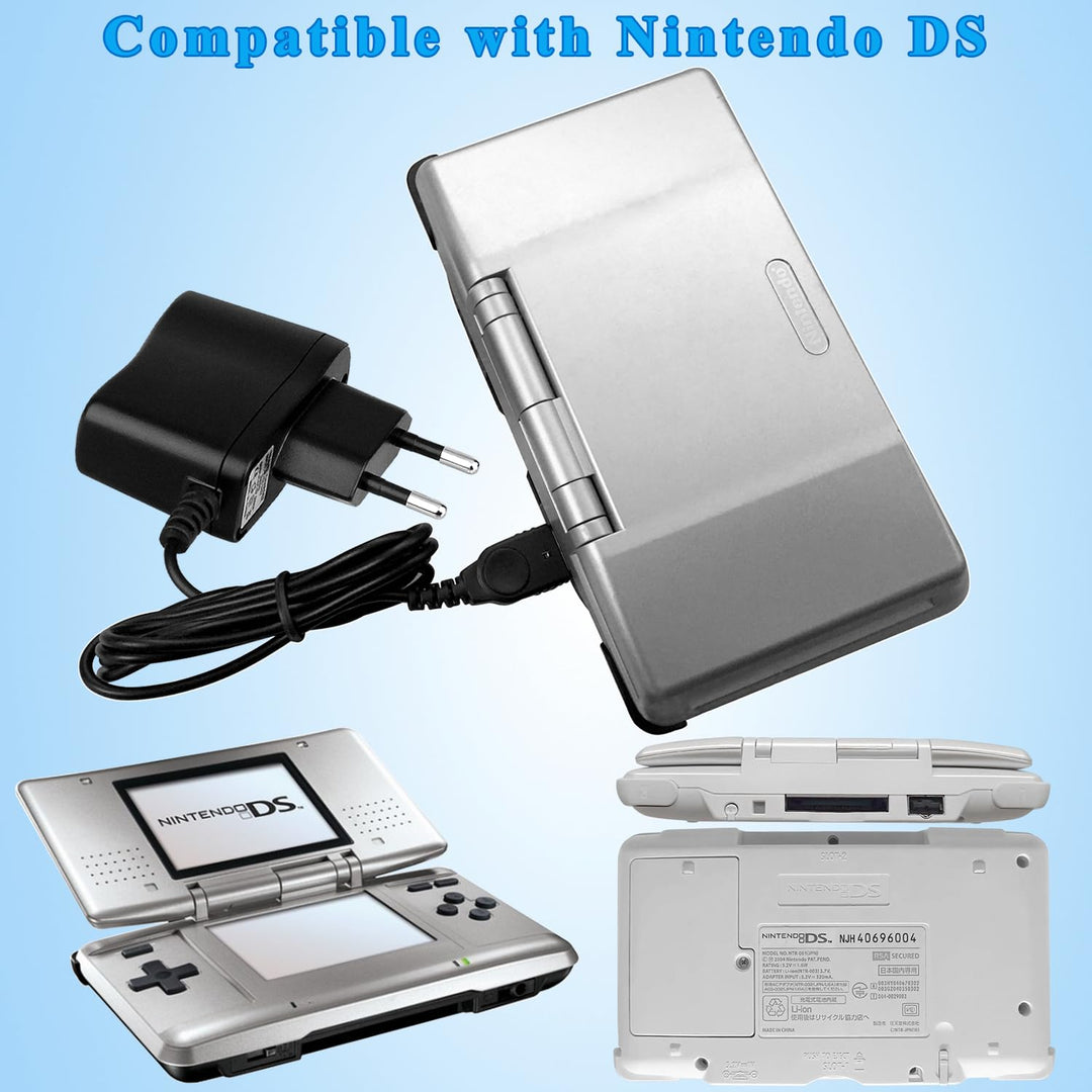 EU AC Home Wall Power Supply Charger Adapter Cable for Nintendo DS NDS GBA SP