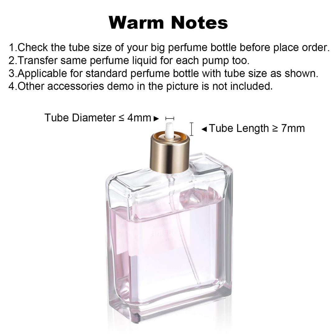 Perfume Dispenser Pump Perfume Refill Pump Cosmetic Dispenser Pump Transfer Tool for Travel Refillable Perfume Spray Bottle (12 Packs)