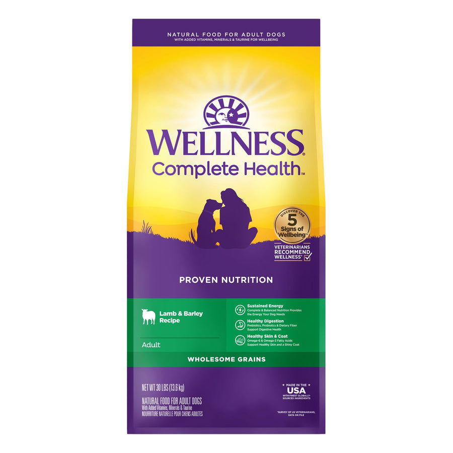 Complete Health Dry Dog Food, Wholesome Grains, Natural, Lamb & Barley Recipe, (30-Pound Bag)