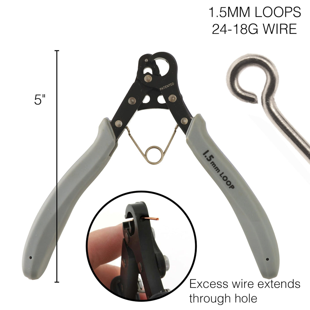 1-Step Looper, 1.5 millimeter, 24-18 gauge Craft Wire, Create Consistent Loops for Rosaries, Earrings, Bracelets, Necklaces and Wire Jewelry in 1 Step