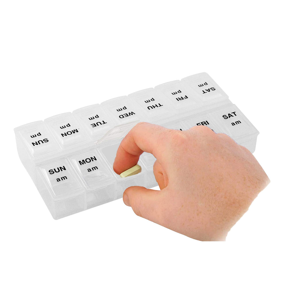 ECONOMY AM/PM WEEKLY PILL BOX BRAND NEW GREAT GIFT.