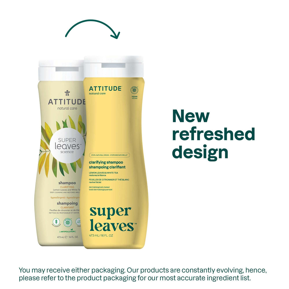 Natural Shampoo - Clarifying, White Tea and Lemon Leaves, 16 Fluid Ounce