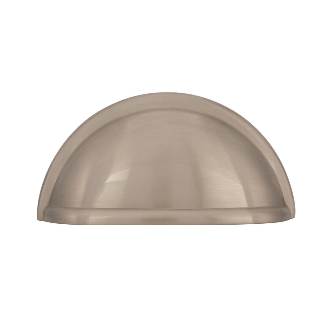 | Cabinet Cup Pull | Satin Nickel | 3 inch (76 mm) Center to Center | Cup Pulls | 1 Pack | Drawer Pull | Drawer Handle | Cabinet Hardware