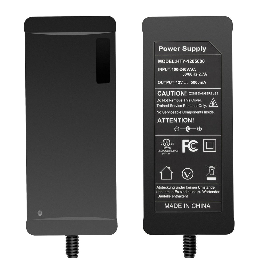 SUPERNIGHT 100V - 240V to DC 12V 5A Switching Power Supply Adapter Converter for LED Strip Lights
