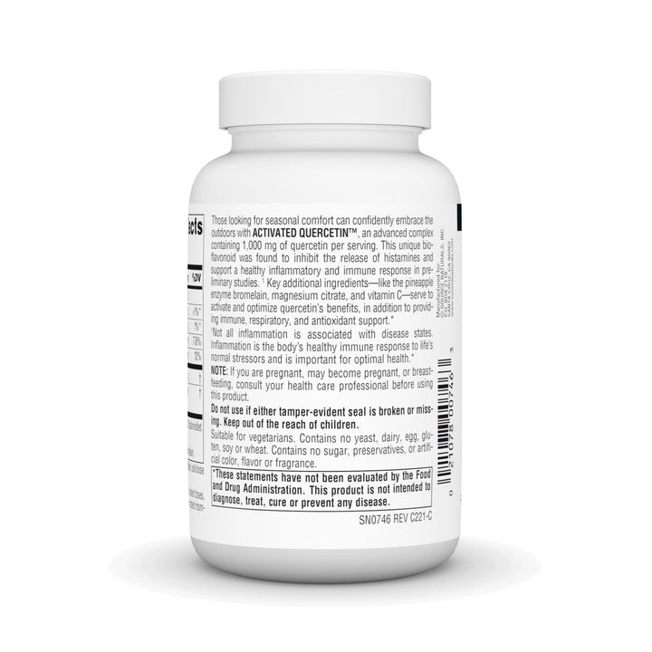Activated Quercetin - Plant-Derived Bioflavonoid Complex - Seasonal & Immune Defense - 100 Vegetarian FriendlyTablets