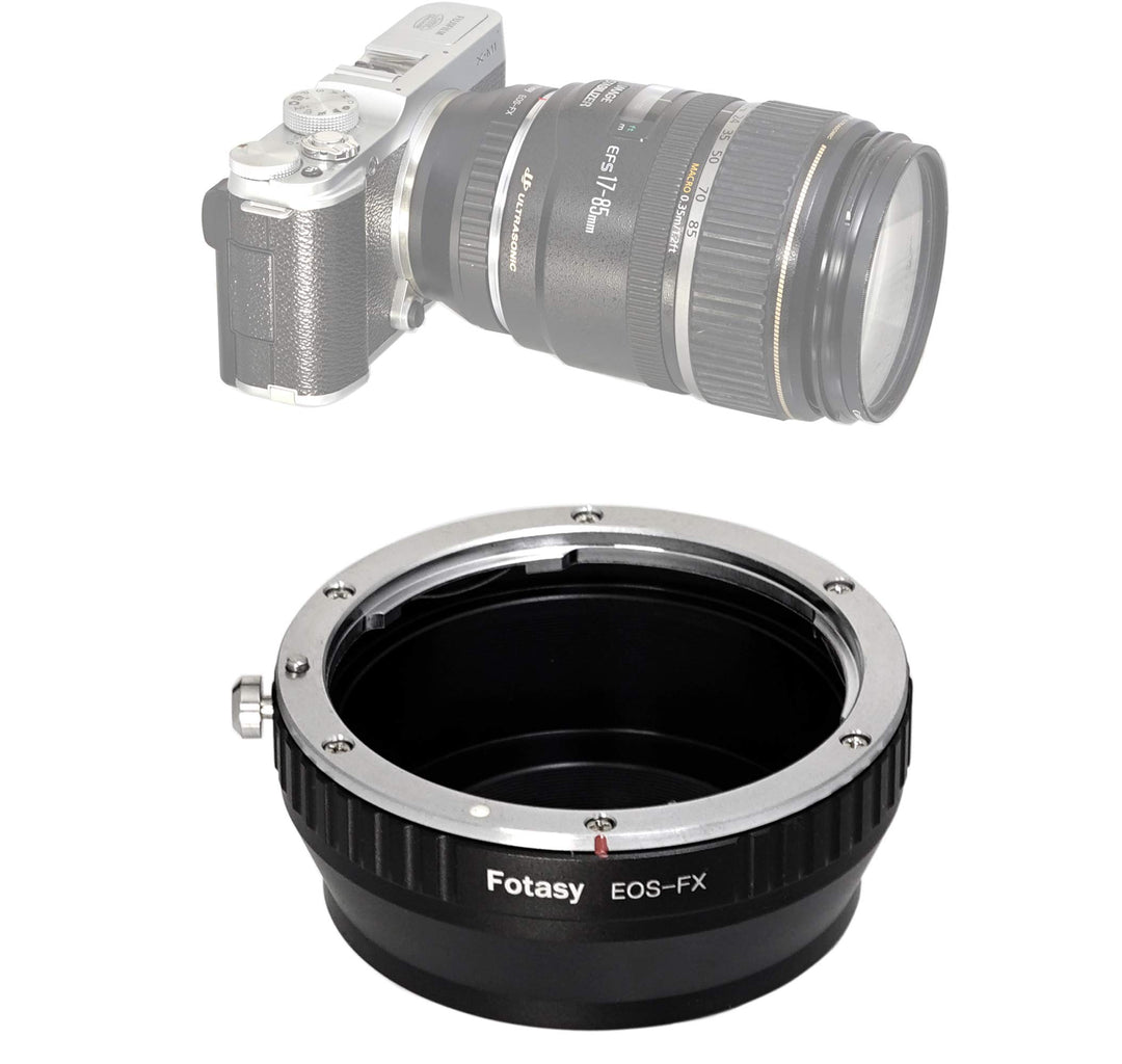 Manual Cannon EF EF-S Lens to Fuji X Adapter, EOS EF to X Mount Adapter, Compatible with Fujifilm X-Pro1 X-Pro2 X-Pro3 X-E2 X-E3 X-A10 X-T1 X-T2 X-T3 X-T4 X-T10 X-T20 X-T30 X-T30II X-T100 X-H1