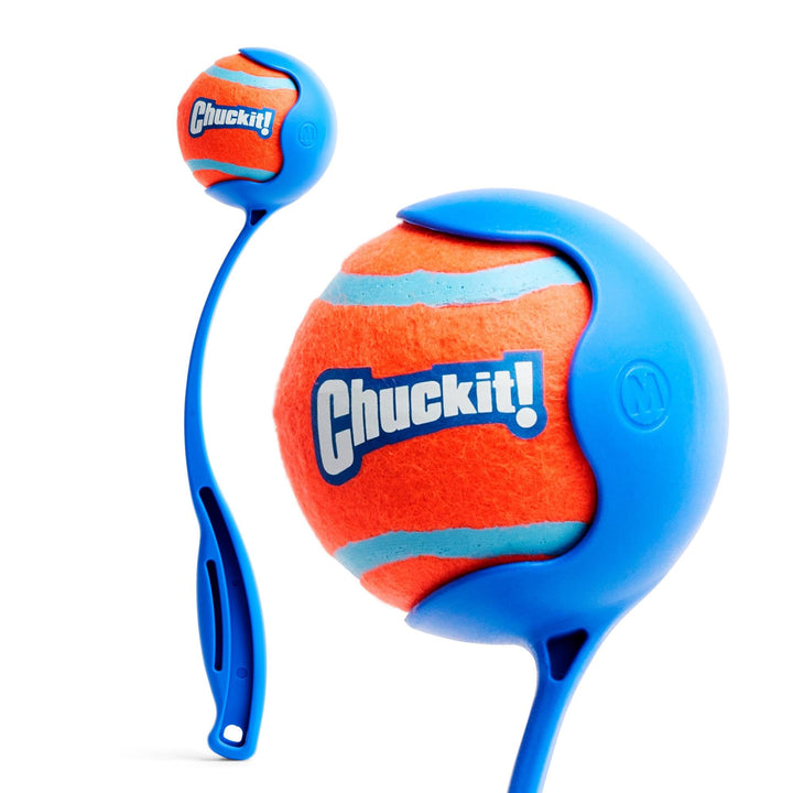 Dog Ball Launcher - Sport 12 with Medium (2.5), Dog Fetch Ball Thrower, For Dogs 20-60 Pounds, Made in USA