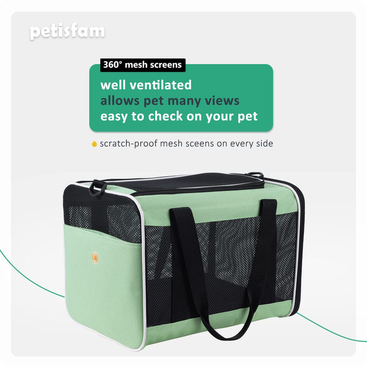 Easy Load Pet Carrier for Large, Medium Cats, 2 Cats and Small Dogs with Comfy Bed. Easy to Get Cat in, Escape Proof, Easy Storage, Washable, Safe and Comfortable for Vet Visit and Car Ride