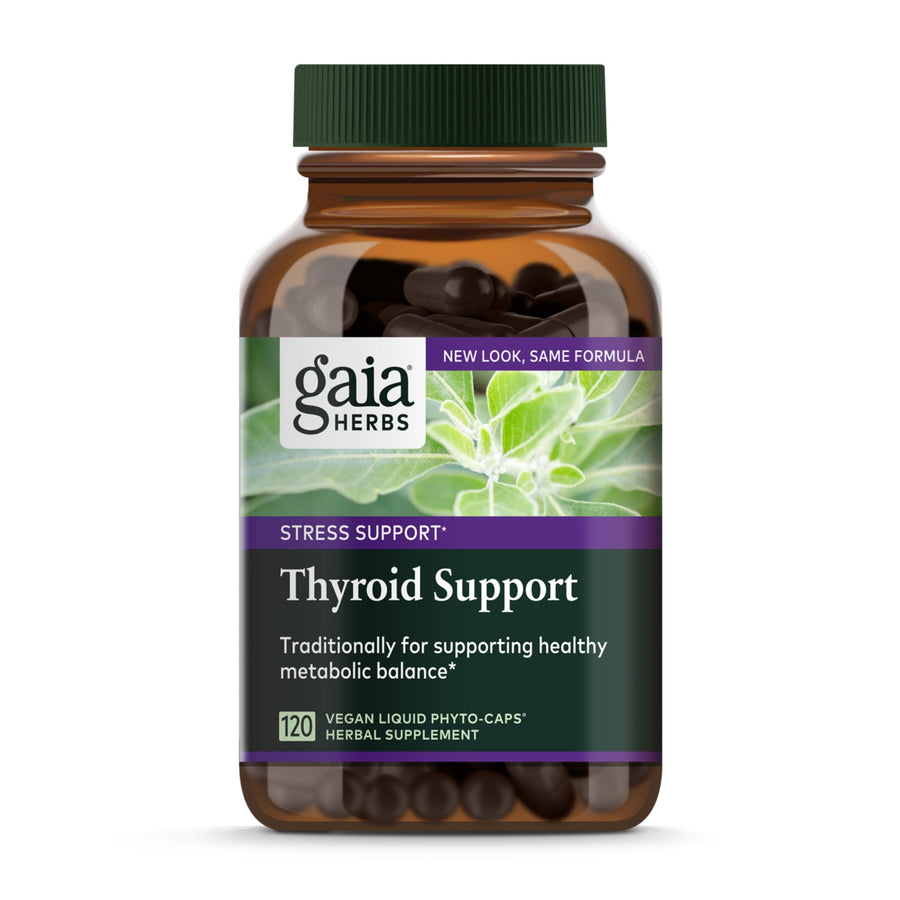 Thyroid Support - Made with Ashwagandha, Kelp, Brown Seaweed, and Schisandra to Support Healthy Metabolic Balance and Overall Well-Being - 120 Vegan Liquid Phyto-Capsules (40-Day Supply)