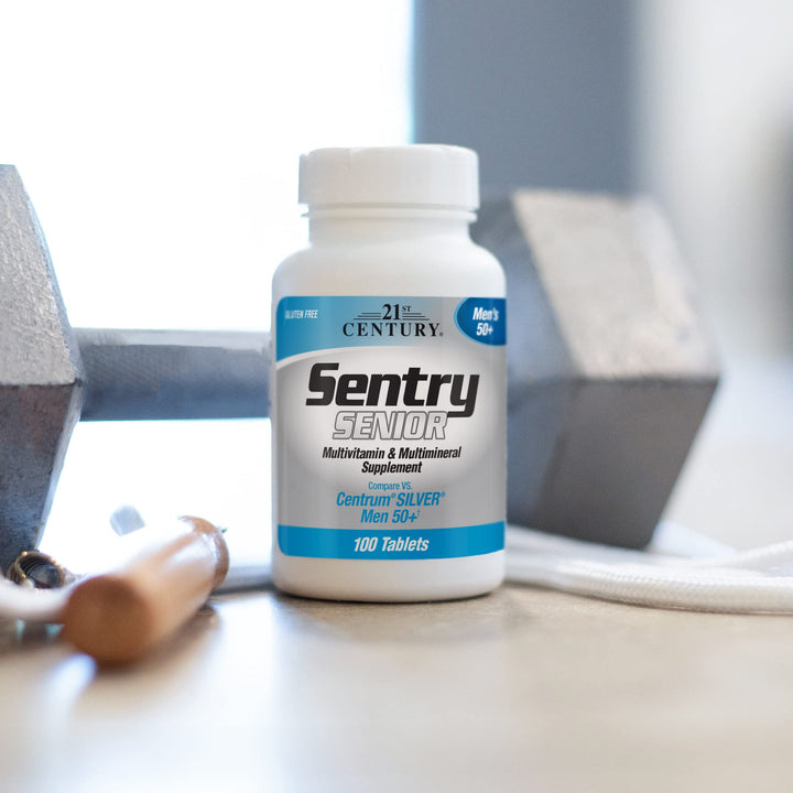 Sentry Senior Men 50Plus Tablets, White Unscented 100 Count