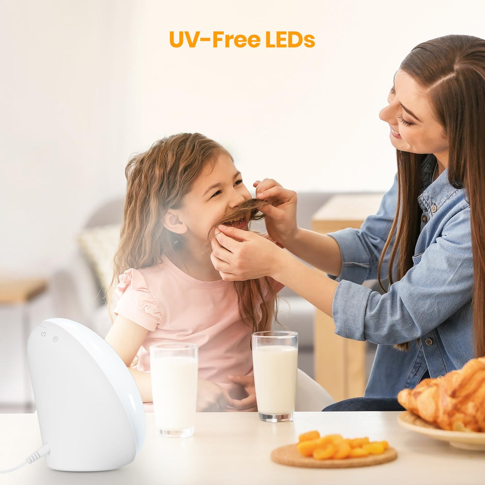Sun Lamp, 10,000 Lux Sunlight Lamp with Touch Control, 5 Brightness Level & 60Min Timer, One-Max Sun Lamp with Memory Function for Home/Office(White)