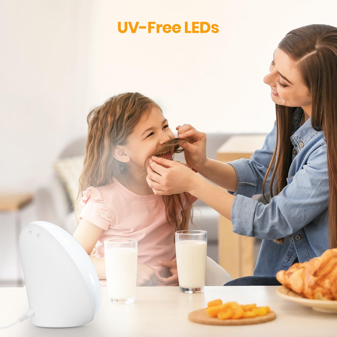Sun Lamp, 10,000 Lux Sunlight Lamp with Touch Control, 5 Brightness Level & 60Min Timer, One-Max Sun Lamp with Memory Function for Home/Office(White)