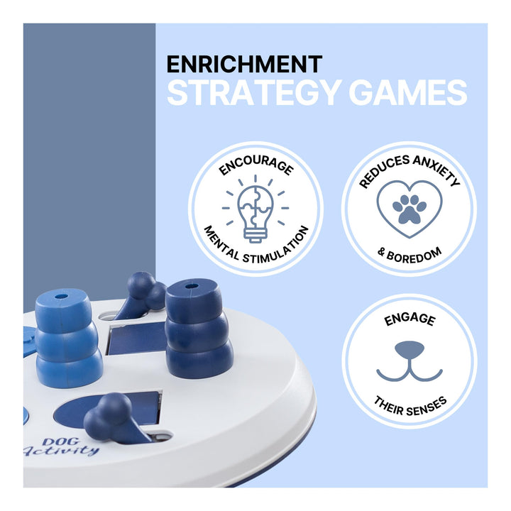 Flip Board Dog Puzzle Toy, Intermediate (Level 2) Strategy Game, Dog Activity Treat Toy for Dogs