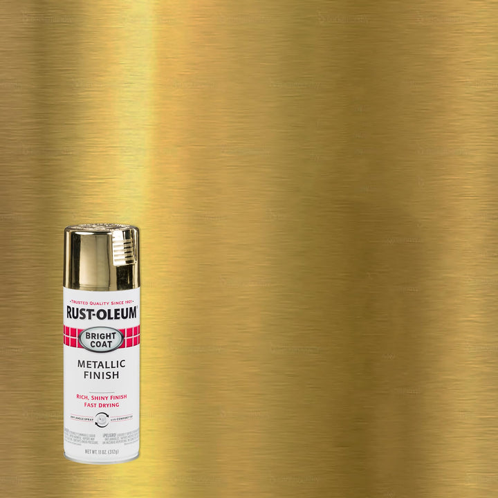 7710830 Stops Rust Bright Coat Metallic Spray Paint, 11 Ounce (Pack of 1) , Gold