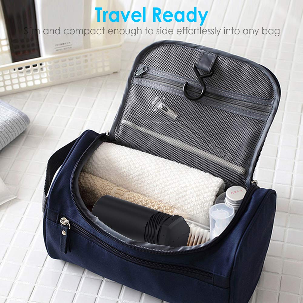 Shaving Brush Travel Case, Shave Brush Holder Stand with Adjustable Height Compatible Most of Shaving Brushes (Brush not Included) (Black)