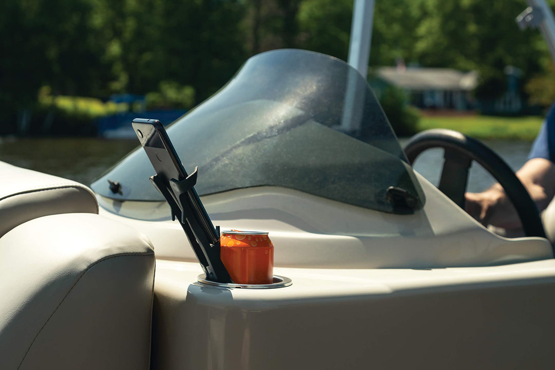 6474 Free-Flex Cup and Cell Phone Device Holder: Mounts in Cars, Trucks, Vans, UTVs with Flexible Arms Securing Various Phones/Cases, Black