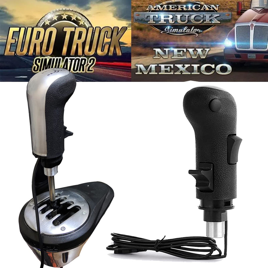 USB Gearshift Knob Support G29 G920 G27 for Simracing Game Sim Rig ETS2&ATS Games Euro Truck Simulator Shifter (Blck-Gear Shift Shifter Knob)