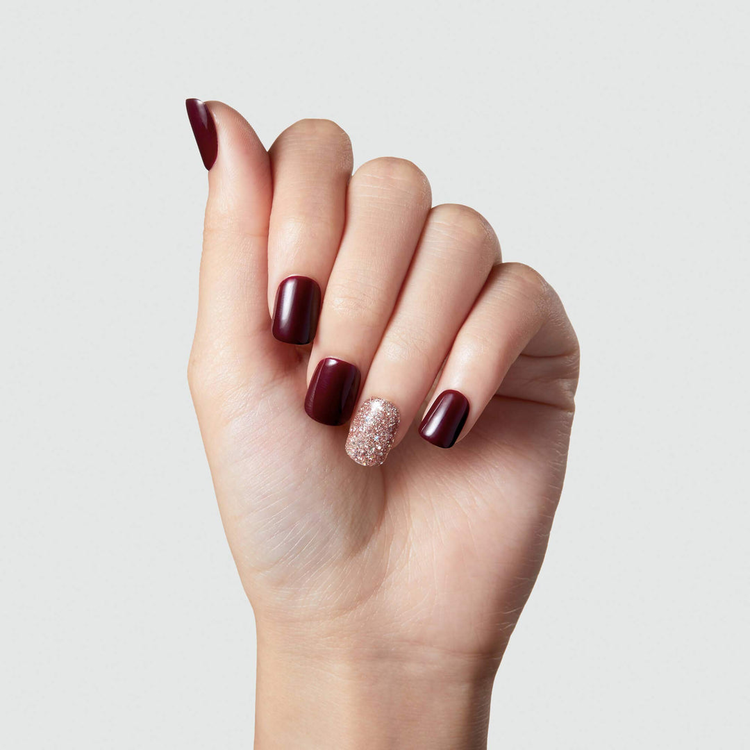 KISS Press-On Manicure, Nail Kit, PureFit Technology, Short Press-On Nails, No Other, Includes Prep Pad, Mini File, Cuticle Stick, and 30 Fake Nails