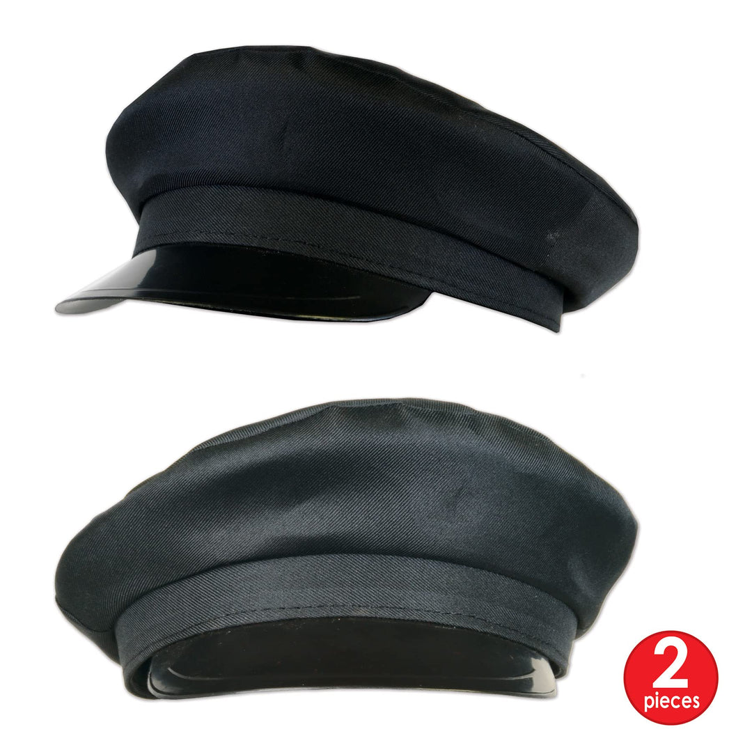 Chauffeur Hats, 2 Pieces – One Size Fits Most, Halloween Costume Dress Up, Novelty Hats, Chauffeur Costume Accessories, Driver Costume, Drivers Hat