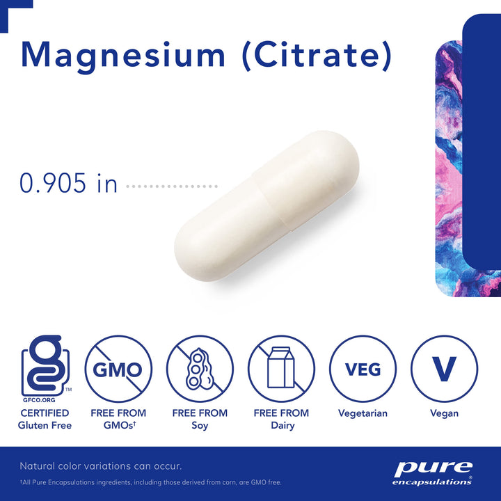 Magnesium (Citrate) - Supplement for Sleep, Heart Health, Cognitive Health, Bone Health, Energy, Muscles, and Metabolism* - with Premium Magnesium - 180 Capsules