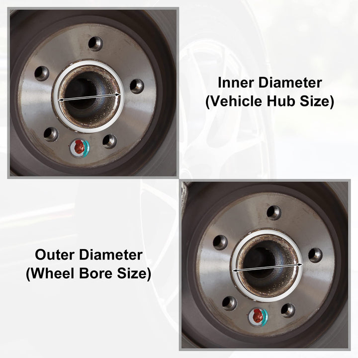 4pcs 60.1 to 54.1 mm Aluminium Alloy Car Hub Centric Rings Wheel Bore Spacer