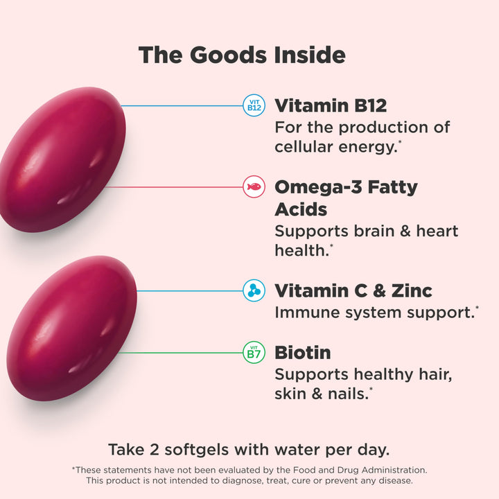 Ultra Women's Multi Softgels, Overall Health and Immune Support, Omega-3s, Iron, Vitamins A, D, C, E, B12, Daily Multivitamin, 30 Day Supply - 60 Count