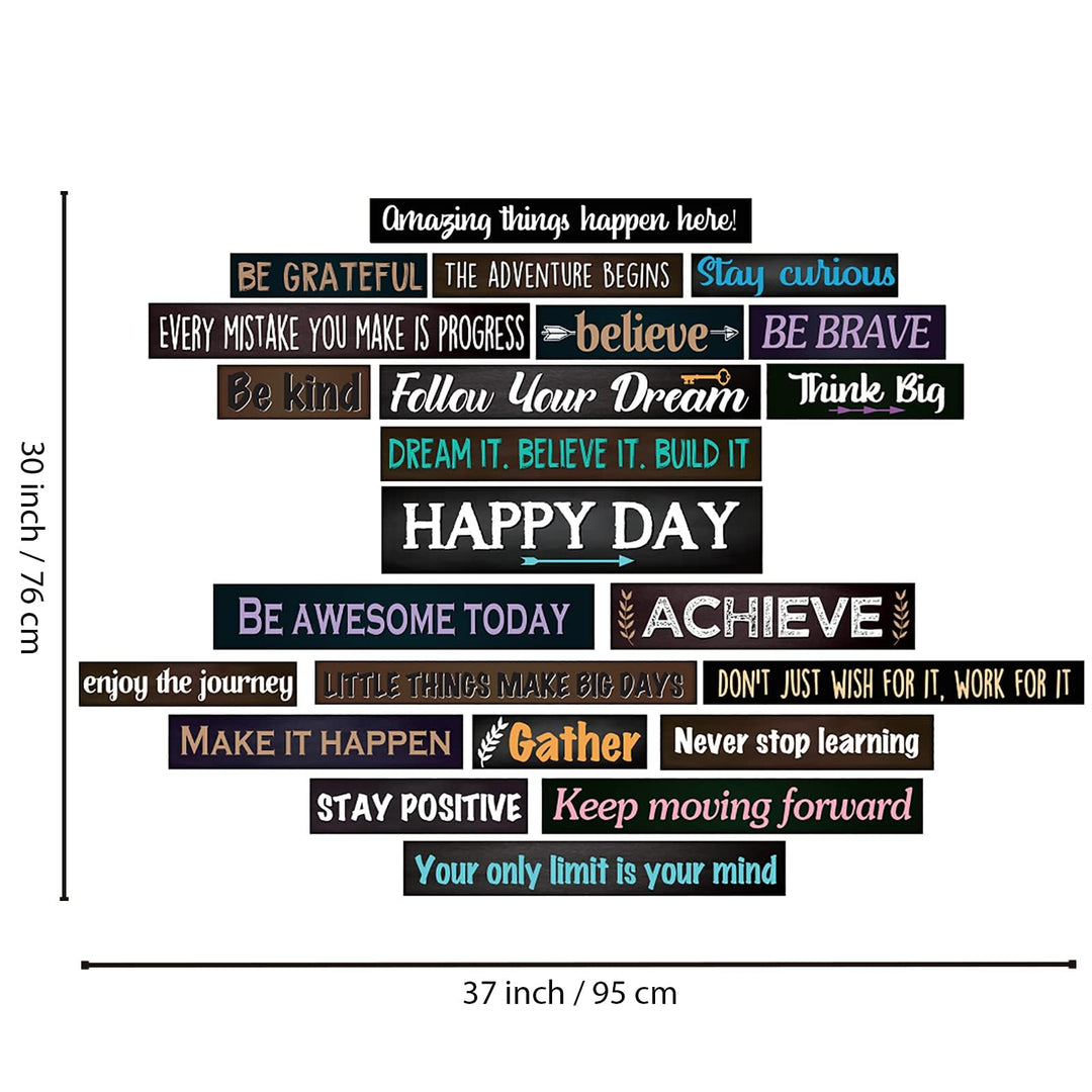 23 Pieces Inspirational Bulletin Board Decorations Motivational Banners for Classroom Laminated Quote Positive Affirmation Motivational Banners with Welcome Sign for Wall Teachers Students(Farmhouse)