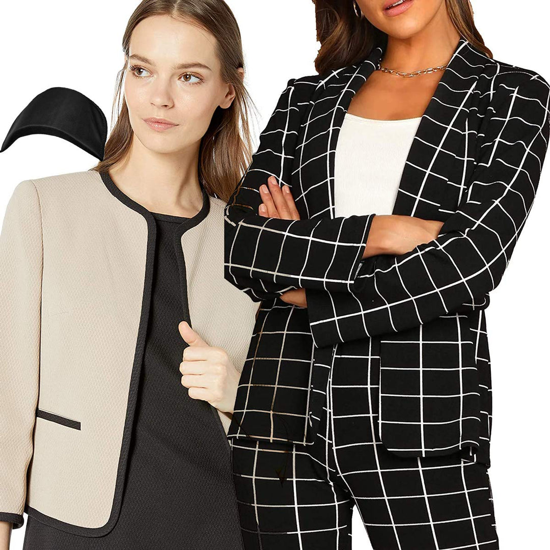 4 Pairs Shoulder Pads Sewing Foam Polyester Pads Sponge Shoulder Pad Set-in Shoulder Pads Foam Knitwear Pads for Women/Men Blazer Coat Clothes Sewing Accessories (2 Pairs White and 2 Pairs Black)