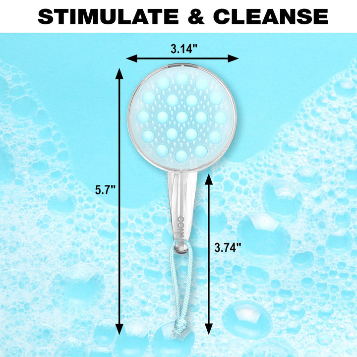 Detangle & Go Shower Massage Hair Brush with Light Blue Silicone and Detangling Bristles, 1 Count
