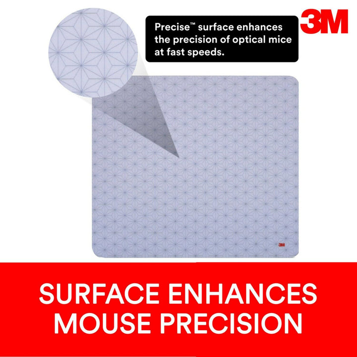 Precise Mouse Pad with Non-skid Foam Back, Enhances the Precision of Optical Mice at Fast Speeds, 9 x 8, Frostbyte (MP114-BSD2)