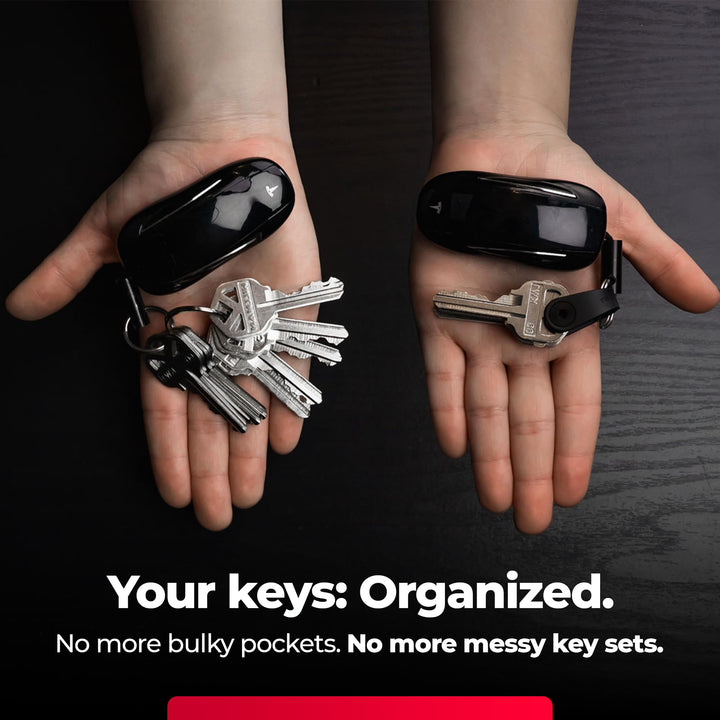 KeySmart Mini Key Organizer Keychain Holder - Compact Key Holder for Keychain Key Case, Key Holder, Attach Key Fob