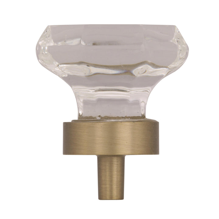 | Cabinet Knob | Clear/Golden Champagne | 1-5/16 inch (33 mm) Diameter | Traditional Classics | 1 Pack | Drawer Knob | Cabinet Hardware